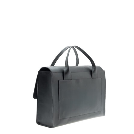 Mala Executive couro d eupcycling em cor preta