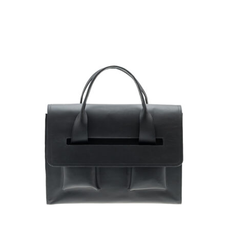 Mala Executive couro de upcycling em cor preta