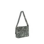 Mala de senhora Wavy erm couro de upcycling cor cinza e prata