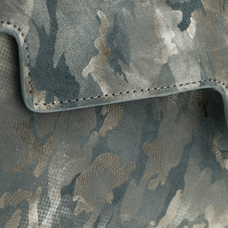 Mala de senhora steppy erm couro de upcycling cor cinza e prata